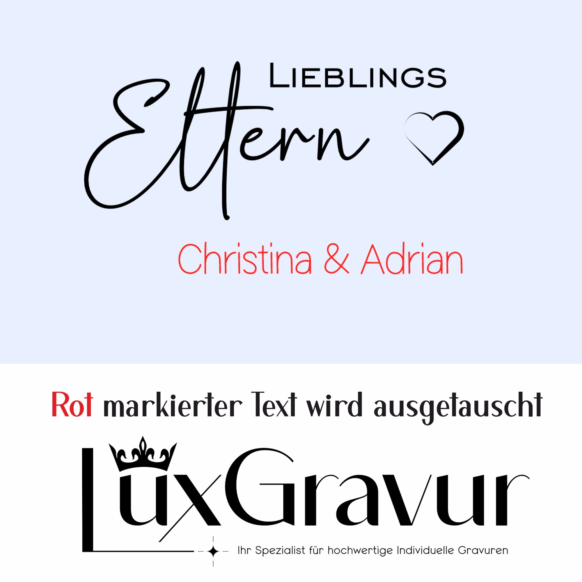 Personalisiertes Windlicht „Lieblings Eltern“ mit individueller Namensgravur